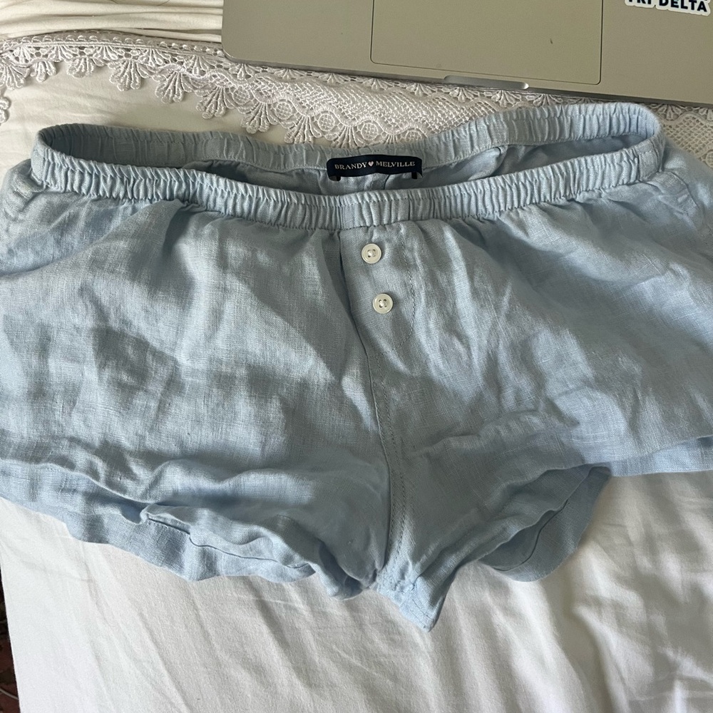 Blue mini shorts brandy melville
